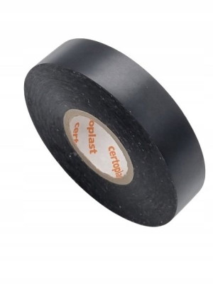 Taśma pvc czarna CERTOPLAST 15/20m