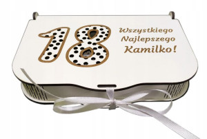 Pudełko na pieniądze 18 stka 18 urodziny prezent