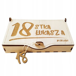 Pudełko na pieniądze 18 stka 18 urodziny prezent
