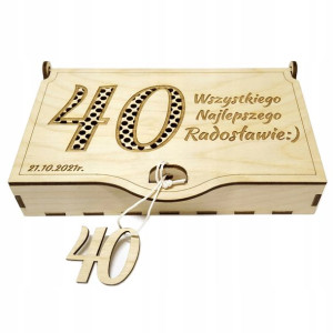 Pudełko na pieniądze 40stka 40 50 urodziny prezent