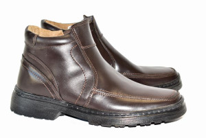 Buty Męskie Z Suwakiem Brązowe Skórzane Zimowe 40 Do 45
