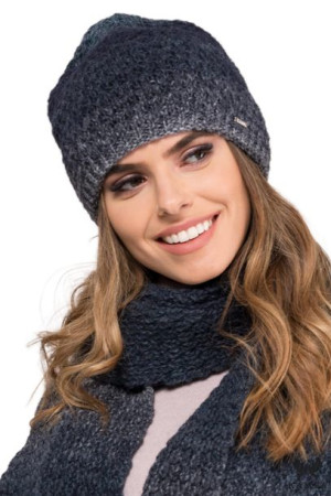 CZAPKA DAMSKA - jakościowa przędza - cieniowana jeans - NEW YORK