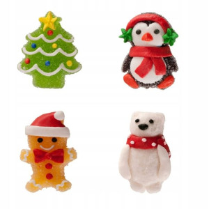 Figurka Cukr-Żel Choinka Pingwin Pan Ciastek Niedź