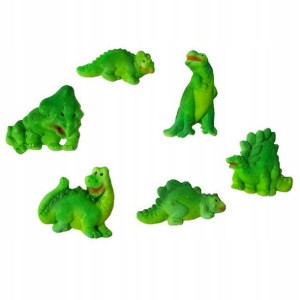Figurka Na Tort Dinozaur z Cukru Zestaw 6 sztuk
