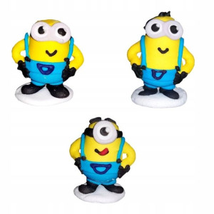 Figurka Na Tort Minionki Figurki Zestaw 3 Sztuk