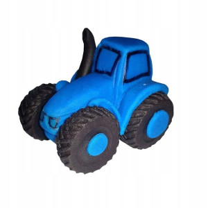 Figurka Na Tort z Cukru Traktor Niebieski