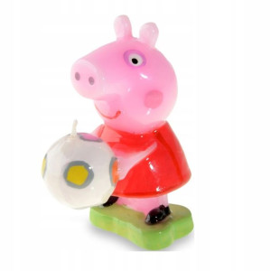 Figurka Świeczka Na Tort Świnka Peppa z Piłką