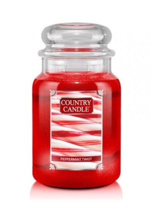Duża świeca zapachowa z dwoma knotami Peppermint Twist 652g