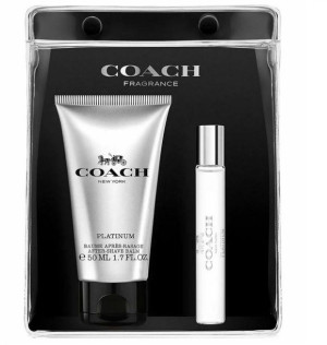 SET COACH Platinum For Man EDP spray 7,5ml + SFL 50ml + COSMETIC BAG