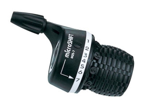 Manetka MICROSHIFT, Prawa, 7.rzędowa, Kompatybilna z Shimano, Twist Shifter