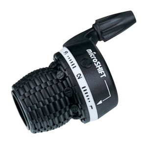 Manetka MICROSHIFT, Lewa, 3.rzędowa, Kompatybilna z Shimano, Twist Shifter,