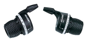 Manetki MICROSHIFT, Para, 8.rzędowe(3x8), Kompatybilne z Shimano, Twist Shi