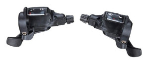 Manetki MICROSHIFT, Para, 7.rzędowe(3x7), Kompatybilne z Shimano, Thumb Tap