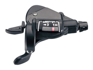 Manetka MICROSHIFT, Lewa, 3.rzędowa, Kompatybilna z Shimano, Thumb Tap, Opt