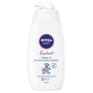 Nivea Baby Emolient 500ml kojący żel do mycia ciała i włosów dla dzieci
