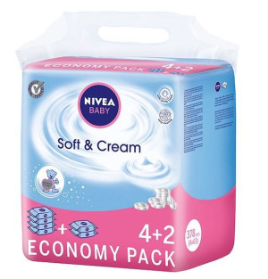 Nivea Baby Soft & Cream 6x63szt. chusteczki oczyszczające