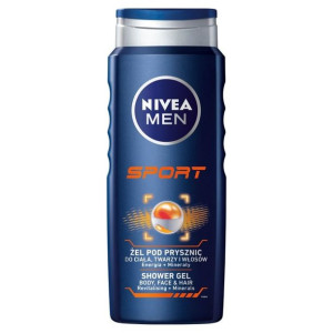 Nivea Men Sport  500ml żel pod prysznic do twarzy, ciała i włosów