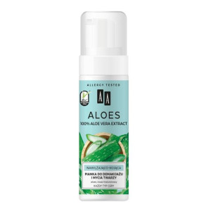 Aa Aloes 100% Aloe Vera Extract  150ml pianka do demakijażu i mycia twarzy