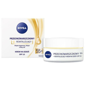 Nivea  55+ 50ml przeciwzmarszczkowy+ rewitalizujący krem na dzień SPF15