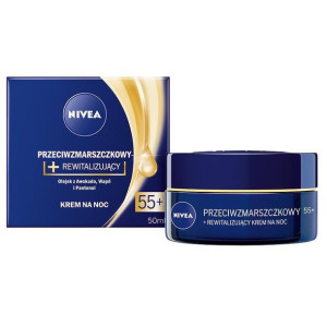 Nivea 55+ 50ml przeciwzmarszczkowy+ rewitalizujący krem na noc
