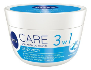 Nivea Care 3w1 100ml odżywczy lekki krem do twarzy