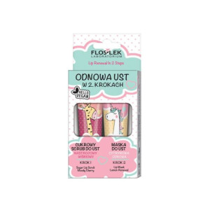 Floslek zestaw Vege Lip Care  2x14g odnowa ust w 2 krokach