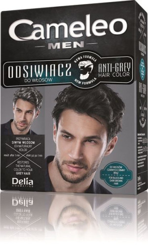 Cameleo Men Anti-Grey Hair Color  01 Black odsiwiacz do włosów