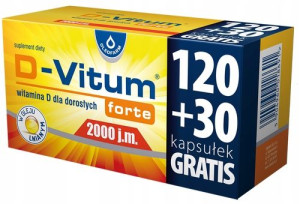 D-VITUM Forte 2000 j.m. WITAMINA D 150 kapsułek