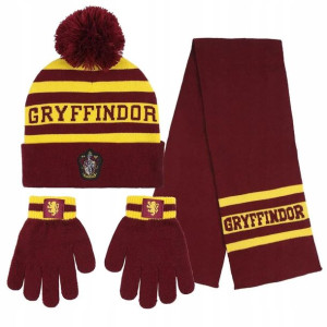 Zestaw Harry Potter Czapka Rękawiczka Szalik Gryff