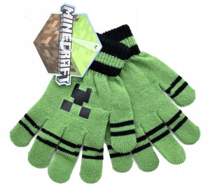 Rękawiczki Minecraft Creeper Zielone Dla Dzieci