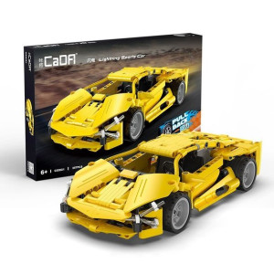 Klocki techniczne CaDA 357 el. Auto sportowe Lightning z napędem Pull-back