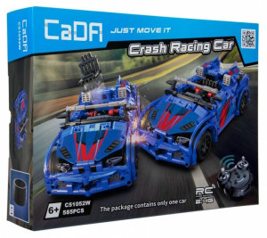 Klocki techniczne CaDA 585el. Zdalnie ste Crush Racing Car Auto z katapultą