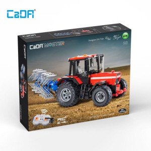 Klocki tech. CaDA Master 1675 el. Zdalnie ster Traktor z pługiem Eric Trax
