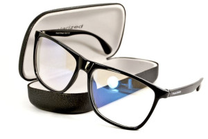 Męskie Okulary Nerdy Antyrefleksyjne Z Filtrem Światła Niebieskiego Z Etui