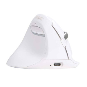 Bezprzewodowa Mysz Pionowa Delux M618zd Bt+2.4g Dla Leworęcznych (biała)