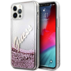 Oryginalne Etui Iphone 12 Pro Max Guess Guhcp12lglvspi Różowe