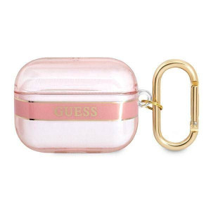 Etui Apple Airpods Pro Guess Airpods Strap Collection (guaphhtsp) Różowe