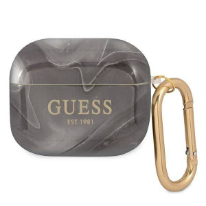 Etui Apple Airpods 3 Guess Marble Collection (gua3unmk) Czarne
