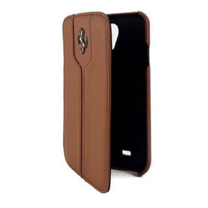 Oryginalne Etui Samsung Galaxy S4 Ferrari Book (femtflbks4ka) Brązowe