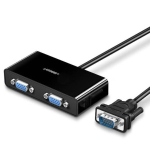 Ugreen 40254 Rozdzielacz Wideo Vga Do 2x Vga - 1m (czarny)