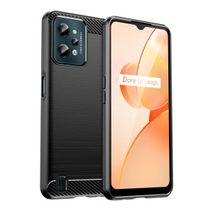 Carbon Case Elastyczne Etui Pokrowiec Realme C31 Czarny