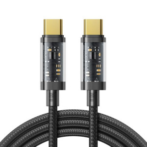 Joyroom Kabel Przewód Usb Typ-c - Usb Typ-c 100w 1,2m Czarny (s-cc100a12)