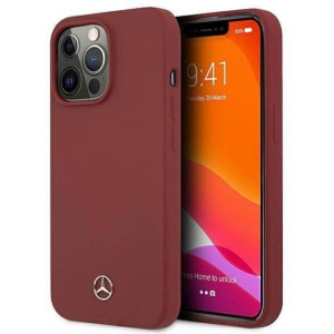 Etui Iphone 13 Pro Mercedes Hardcase Silicone Line (mehcp13lsilre) Czerwone