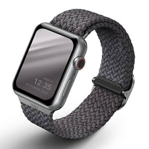 Uniq Pasek Aspen Apple Watch 40/38/41mm Braided Szary/granite Grey