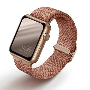 Uniq Pasek Aspen Apple Watch 44/42/45mm Braided Różowy/grapefruit Pink
