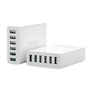 Ładowarka 6x Usb Blitzwolf Bw-s15, Qc 3.0, 60w (biały)