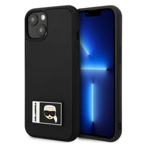Oryginalne Etui Iphone 13 Mini Karl Lagerfeld Hardcase Ikonik Patch Czarne