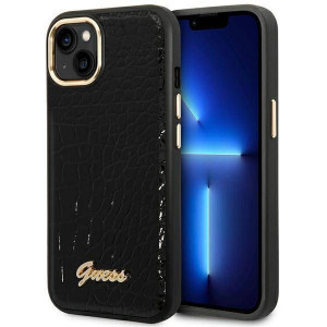 Oryginalne Etui Iphone 14 Guess Croco Collection (guhcp14shgcrhk) Czarne