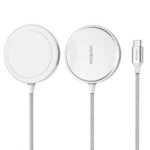 Ugreen Ładowarka Bezprzewodowa 15w Magsafe Srebrny (80661 Cd284)