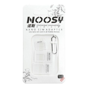Zestaw Adapterów Nano Sim/micro,micro Sim I Nano/sim (noosy 3w1) Biały